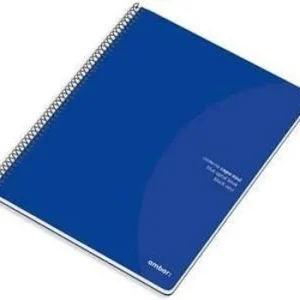 Caderno espiral Ambar A4 80f 70g Capa Azul Quadriculado