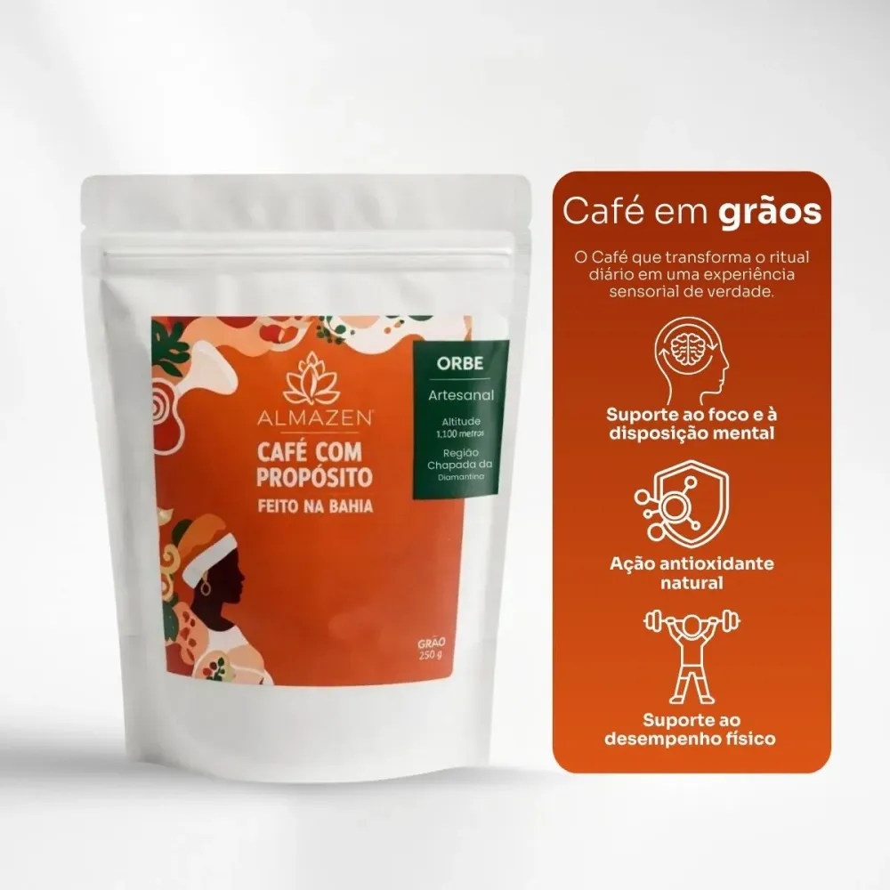 Café Especial Orbe Gourmet Em Grãos Almazen - 250g
