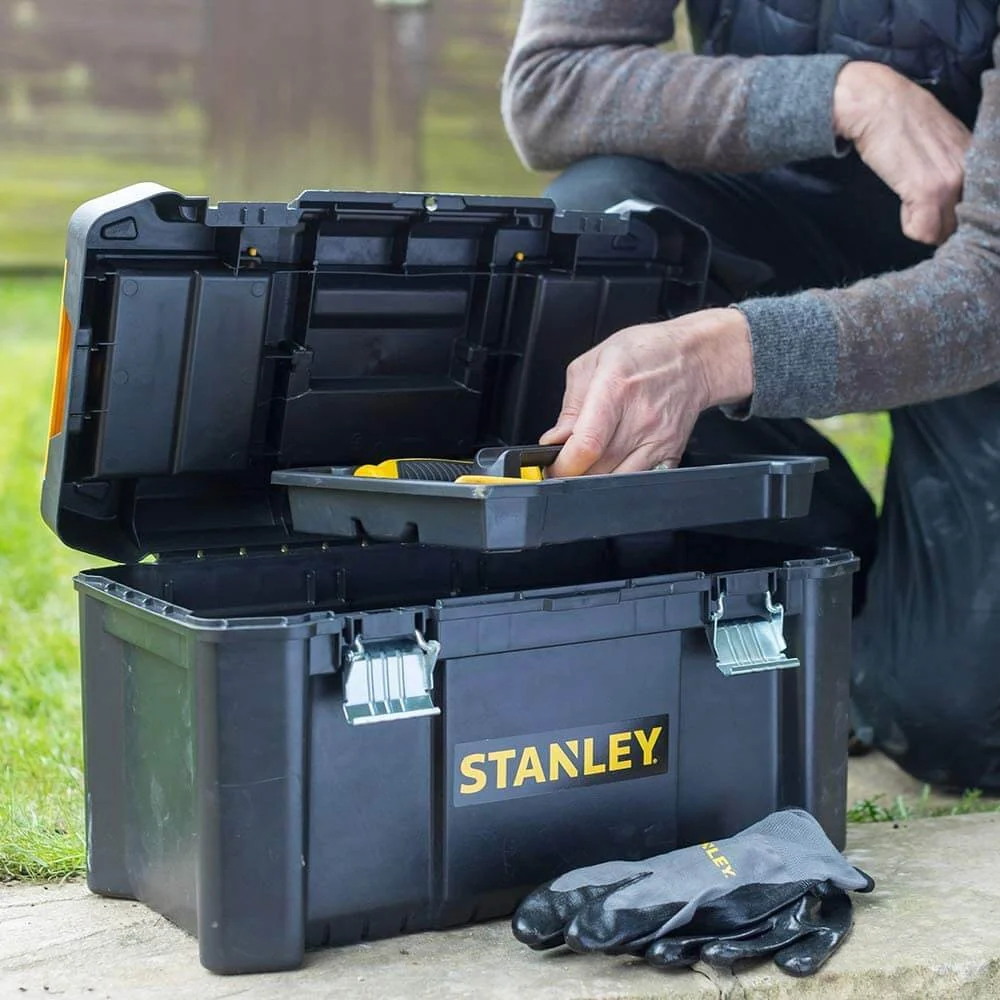 Caixa de ferramentas de plástico Stanley 19"/48cm com fecho metálico STST1-75521