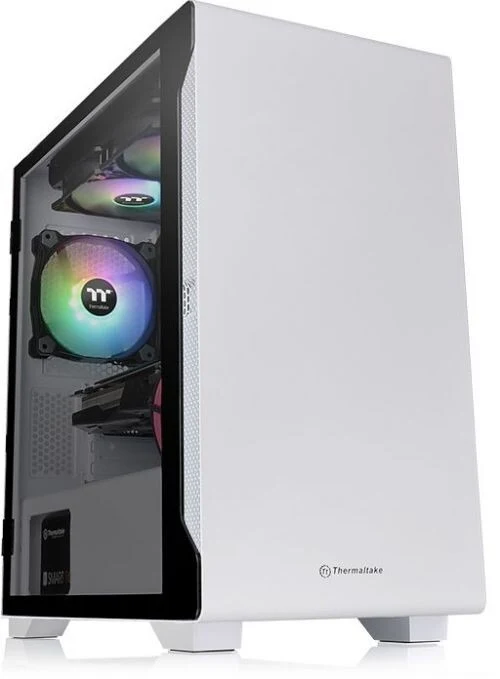 Caixa Micro Atx Thermaltake S100 Tg - Ven 120mm Incluido - Cristal Temperado Snow Edition