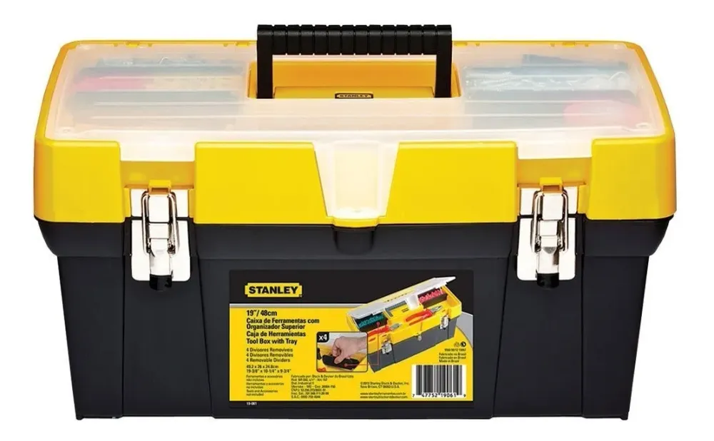 CAIXA PLÁSTICA DE FERRAMENTAS COM BANDEJA SERIE 2000 19'' 19-061 STANLEY