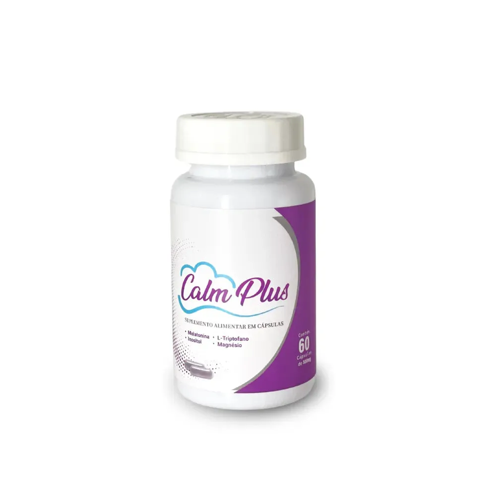 Calm Plus 500mg Suplemento Natural 60 Capsulas