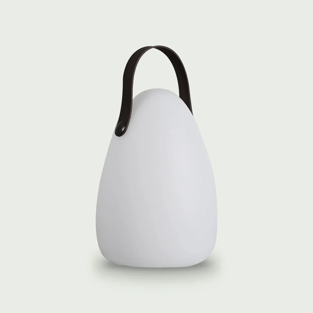 Candeeiro de exterior branco recarregável em forma de ovo
