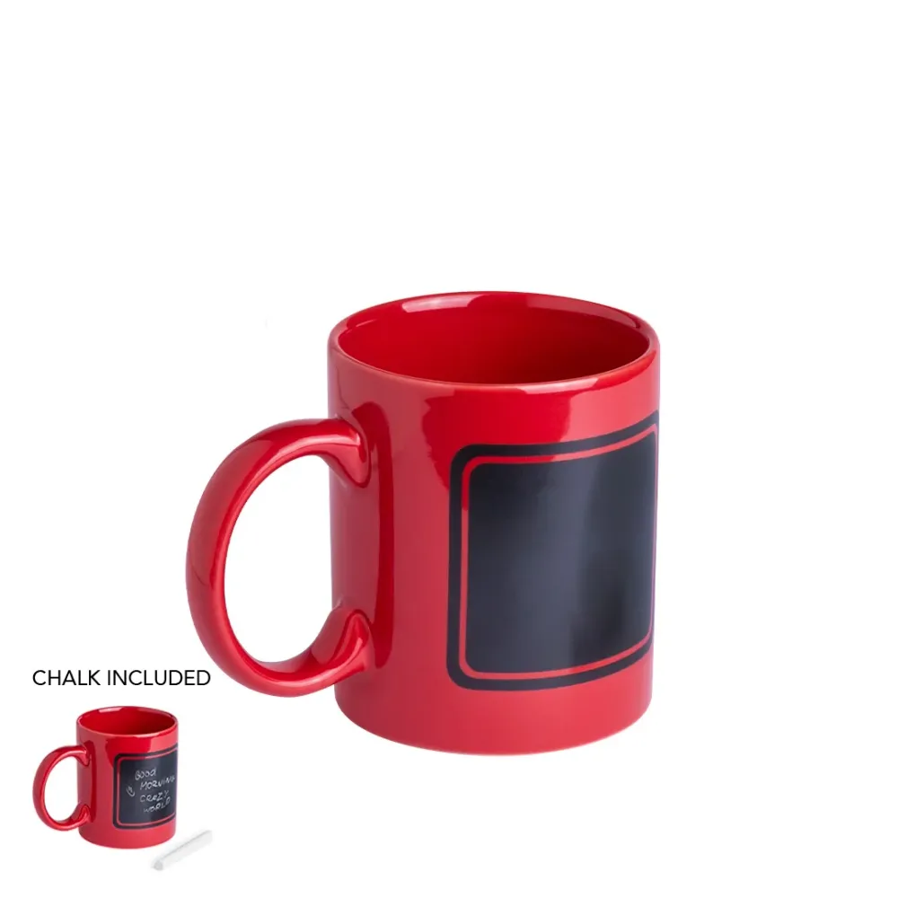 Caneca Cerâmica 370ml com Zona para Desenhar