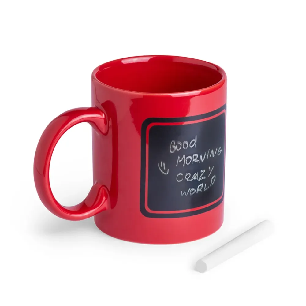 Caneca Cerâmica 370ml com Zona para Desenhar