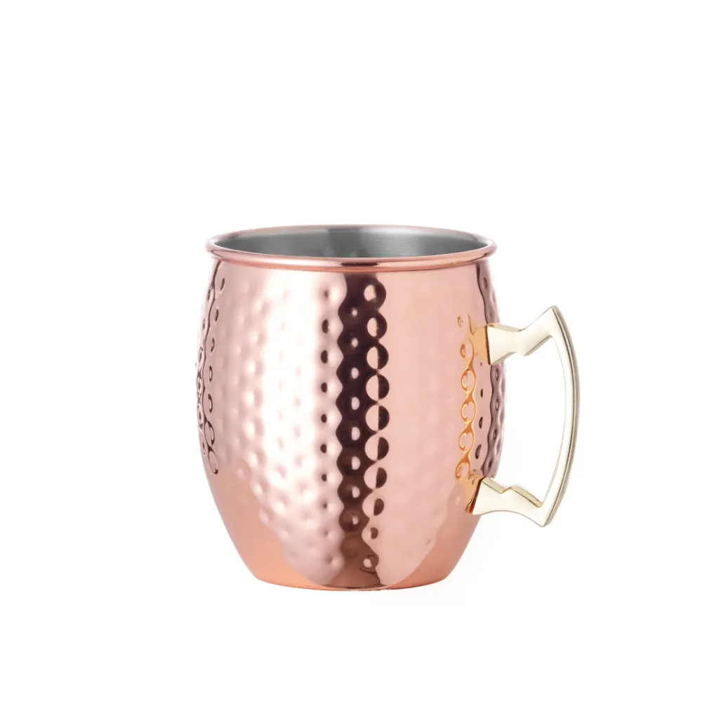 Caneca Indya 500ml em ço Inox com Revestimento de Cobre