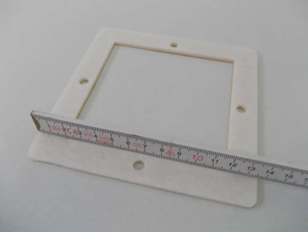 Canto de vedação 13,5x13.5 cm para limpeza de fogão de pellets de aba