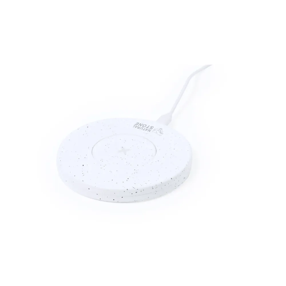 Carregador Sem Fios Circular 15W com Pedra Natural