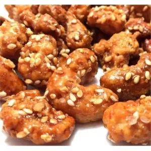 Castanha de Cajú Caramelizada com Mel e Gergelim - 100g