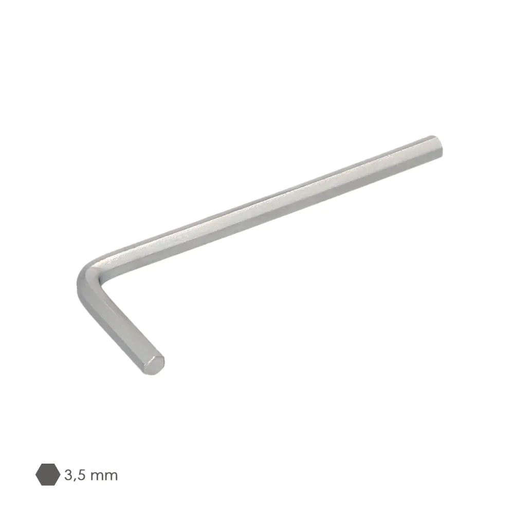Chave Allen profissional padrão em ço cromo vanádio, 3,5 mm. Chave sextavada, chave Allen para oficina mecânica, chave All...