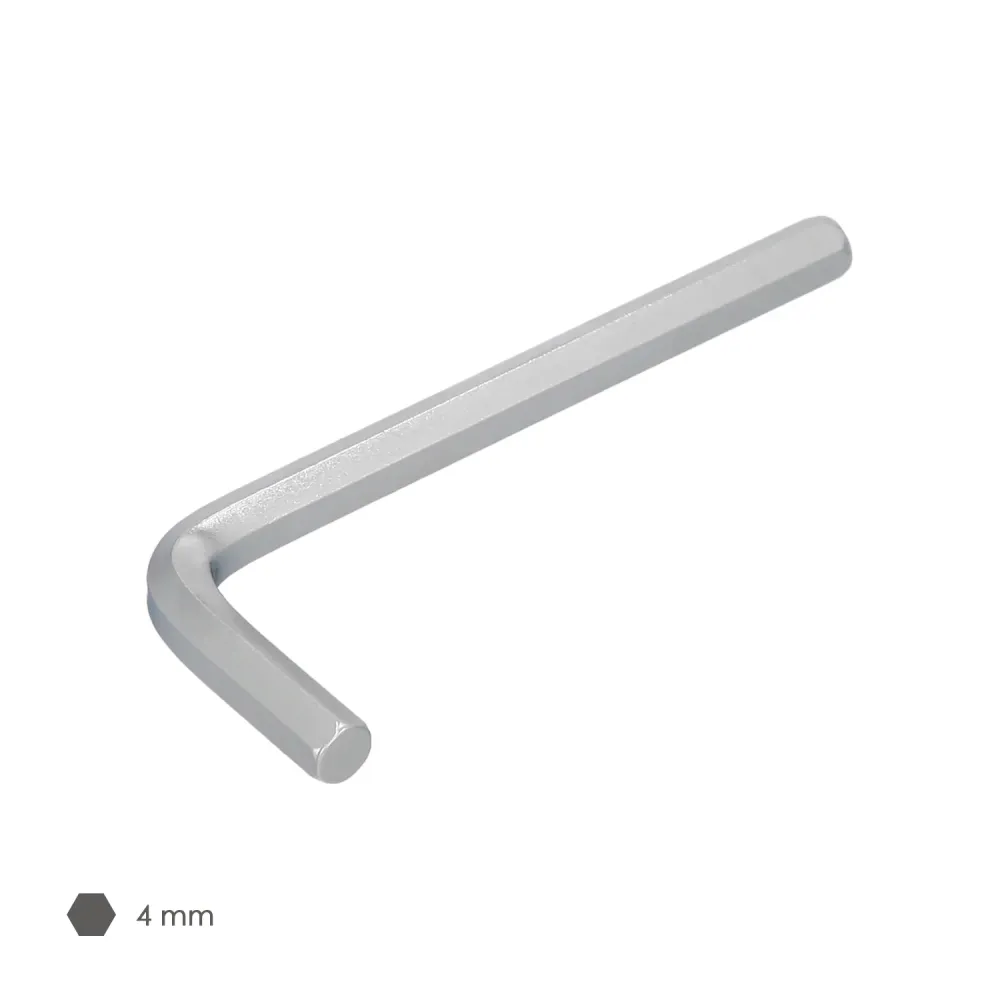 Chave Allen profissional padrão em ço cromo vanádio, 4,0 mm. Chave sextavada, chave Allen para oficina mecânica, chave All...