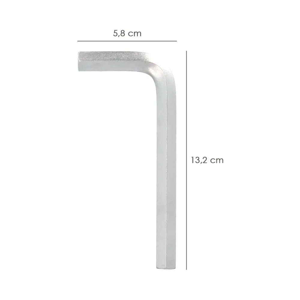 Chave Allen profissional padrão em ço cromo vanádio, 12,0 mm. Chave sextavada, chave Allen para oficina mecânica, chave Al...