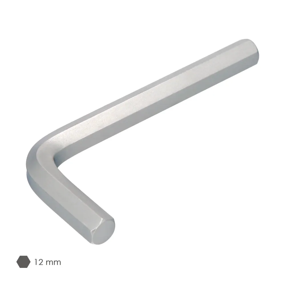 Chave Allen profissional padrão em ço cromo vanádio, 12,0 mm. Chave sextavada, chave Allen para oficina mecânica, chave Al...