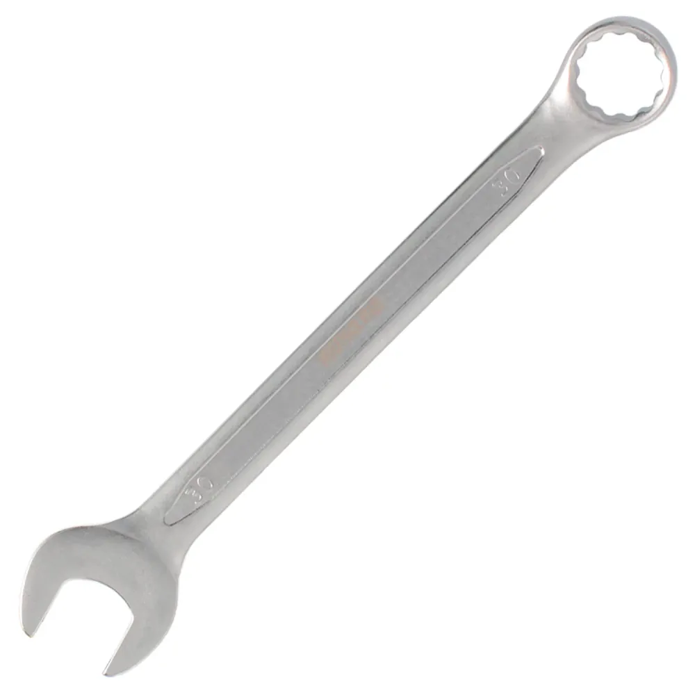 Chave Combinada Plus 30x30 ço Cromo Vanádio DIN 3113. Chave de Boca Dupla, Chave Fixa, Chave Estrela