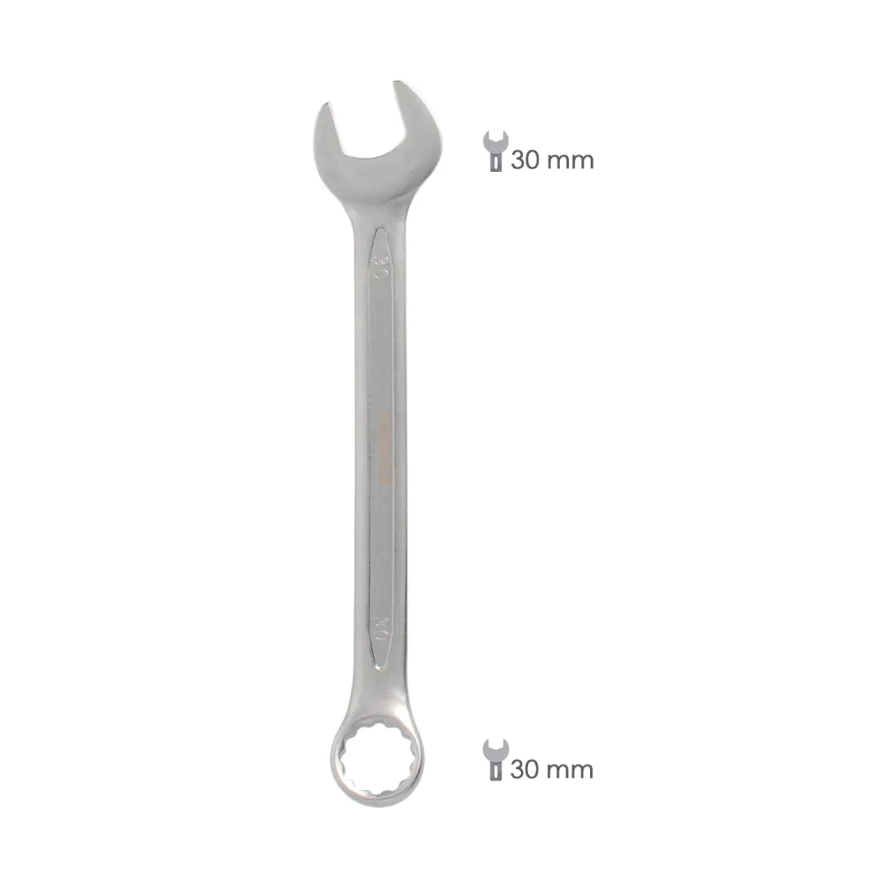 Chave Combinada Plus 30x30 ço Cromo Vanádio DIN 3113. Chave de Boca Dupla, Chave Fixa, Chave Estrela