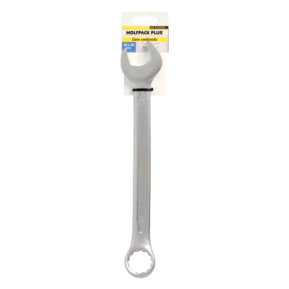Chave Combinada Plus 30x30 ço Cromo Vanádio DIN 3113. Chave de Boca Dupla, Chave Fixa, Chave Estrela