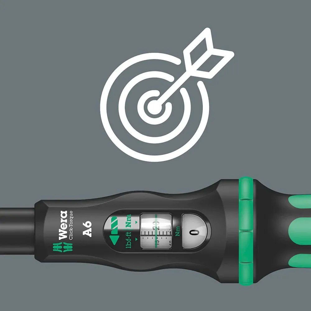 Chave dinamométrica com catraca reversível 2,5-25Nm Wera Click-Torque 6 ref.075605