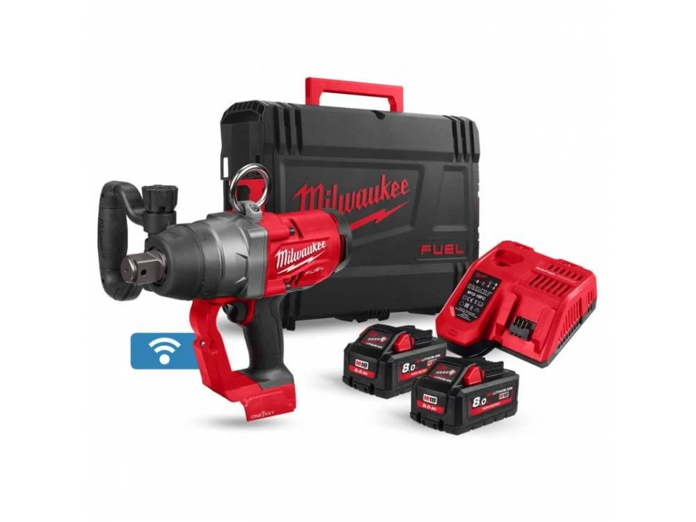 Chave de impacto de alto torque M18 FUEL One-Key 1" com anel Milwaukee M18 ONEFHIWF1-802X