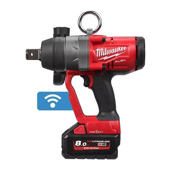 Chave de impacto de alto torque M18 FUEL One-Key 1" com anel Milwaukee M18 ONEFHIWF1-802X