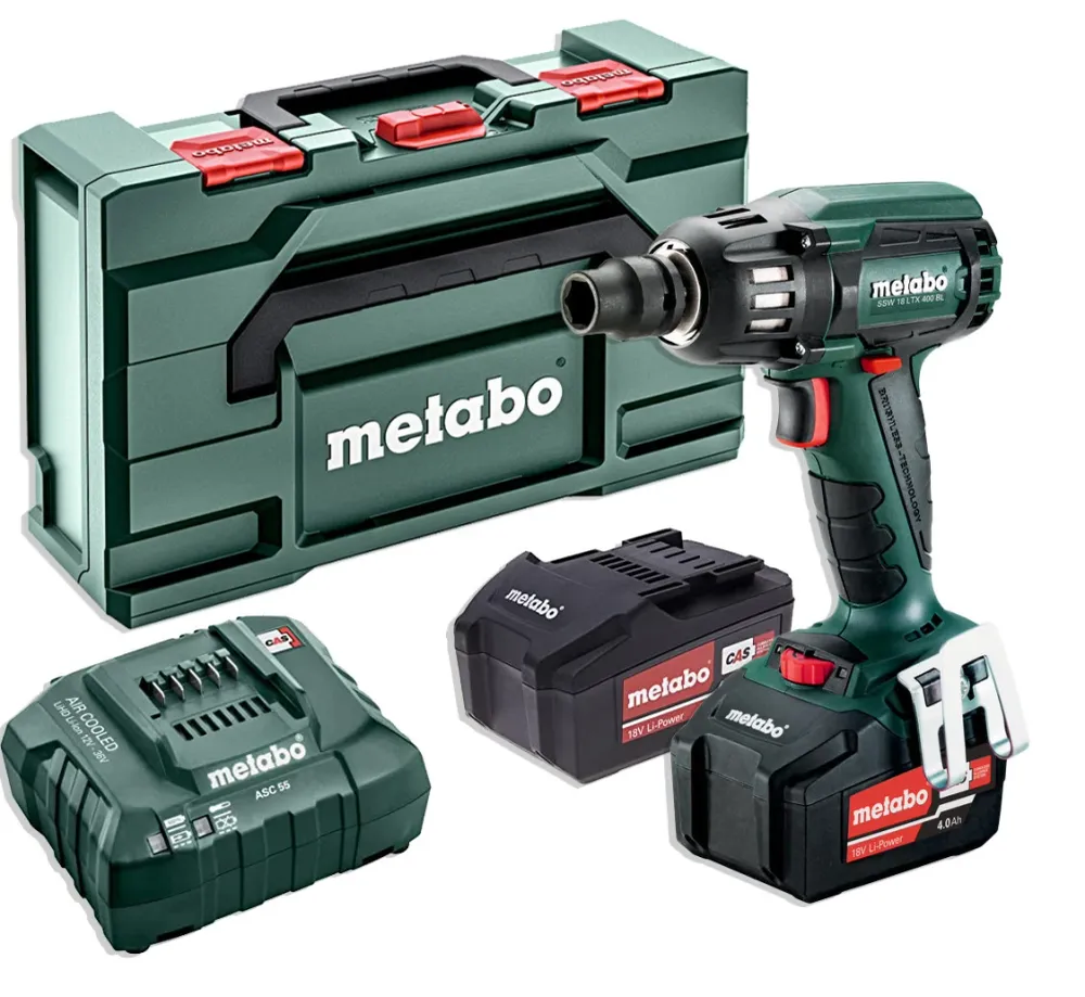 Chave de impacto sem fio 18V 400Nm Metabo SSW18LTX400BL