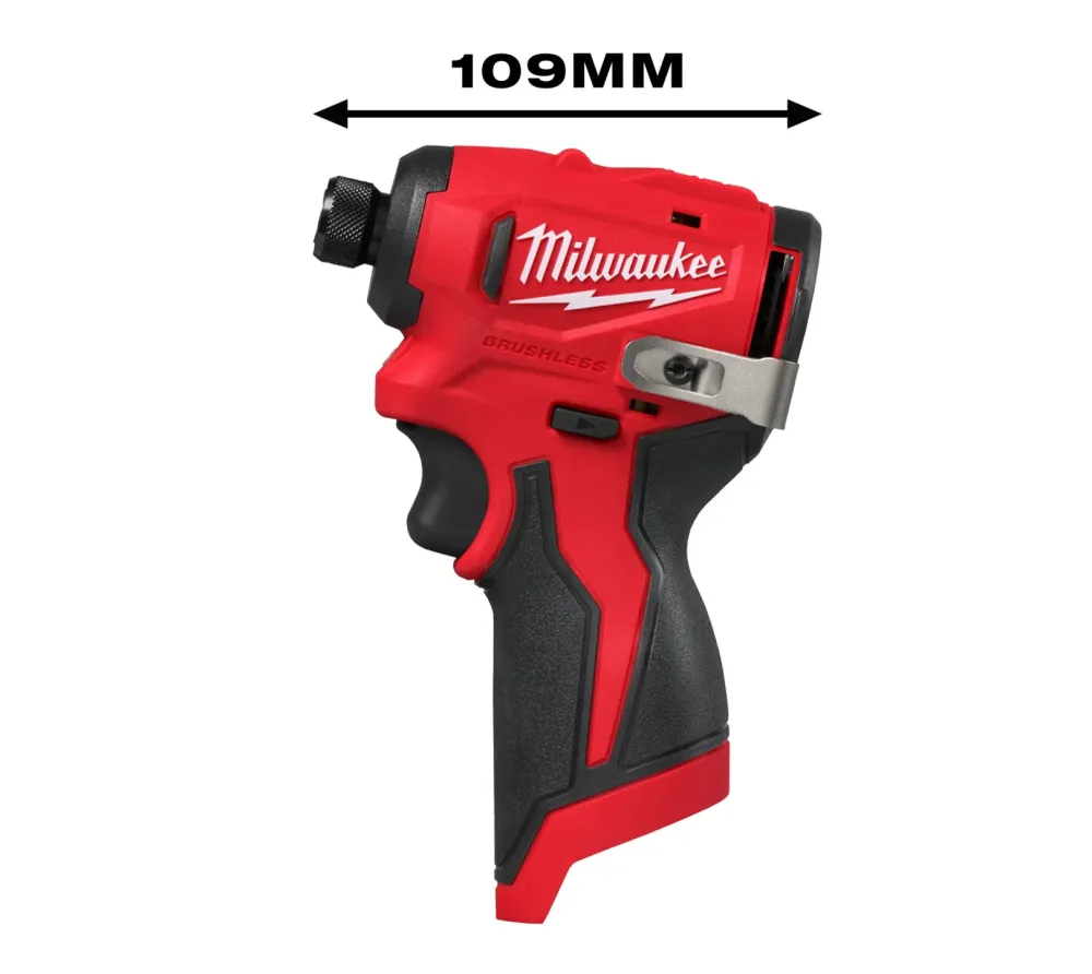 Chave de impacto subcompacta M12, 1/4" hexagonal, 124 Nm, Milwaukee M12 BLIDRC-0
