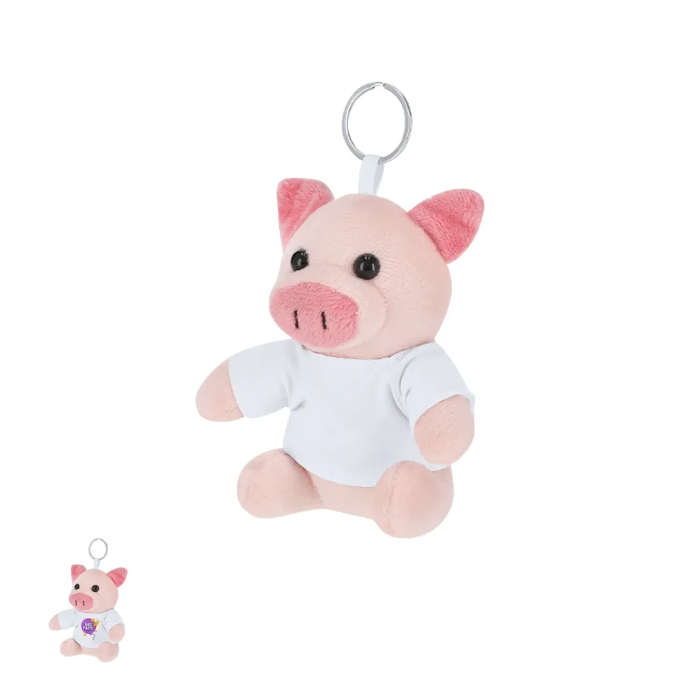 Chaveiro Porquinho de Peluche Personalizável