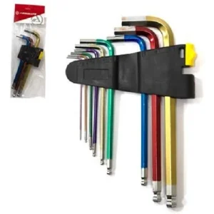 Chaves Allen Absolute Hex Colors 9 Peças 1.5/2/2.5/3/4/5 Mm
