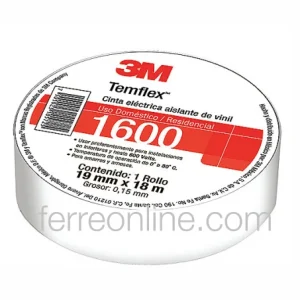 CINTA DE AISLAR 19MM X 18MTS BLANCA 3M TEMFLEX
