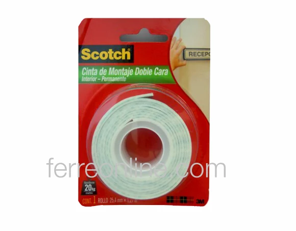 CINTA DE MONTAJE 25MM X 1.27M 3M SCOTCH 114