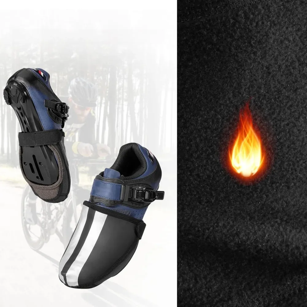 2 Cobre-sapatos impermeáveis refletivos para ciclismo ROCKBROS