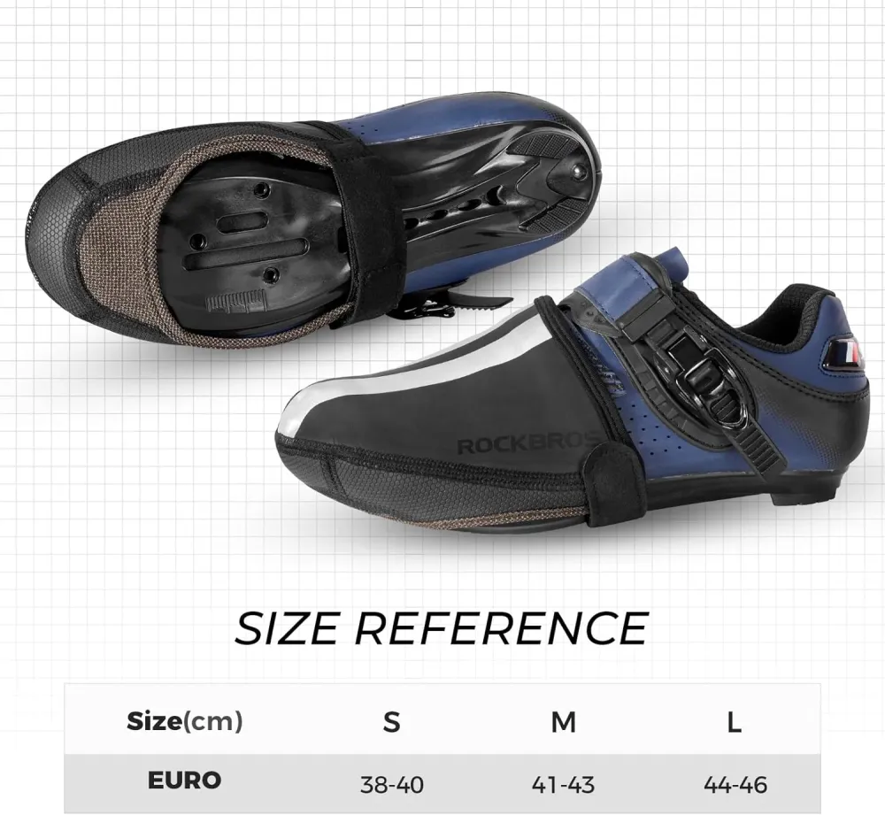 2 Cobre-sapatos impermeáveis refletivos para ciclismo ROCKBROS