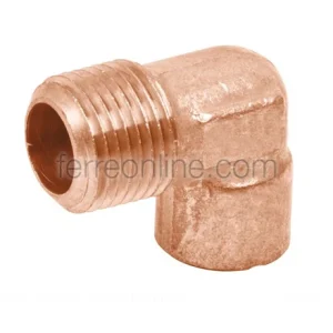CODO COBRE ROSCA EXTERIOR 13MM 1/2" X 90