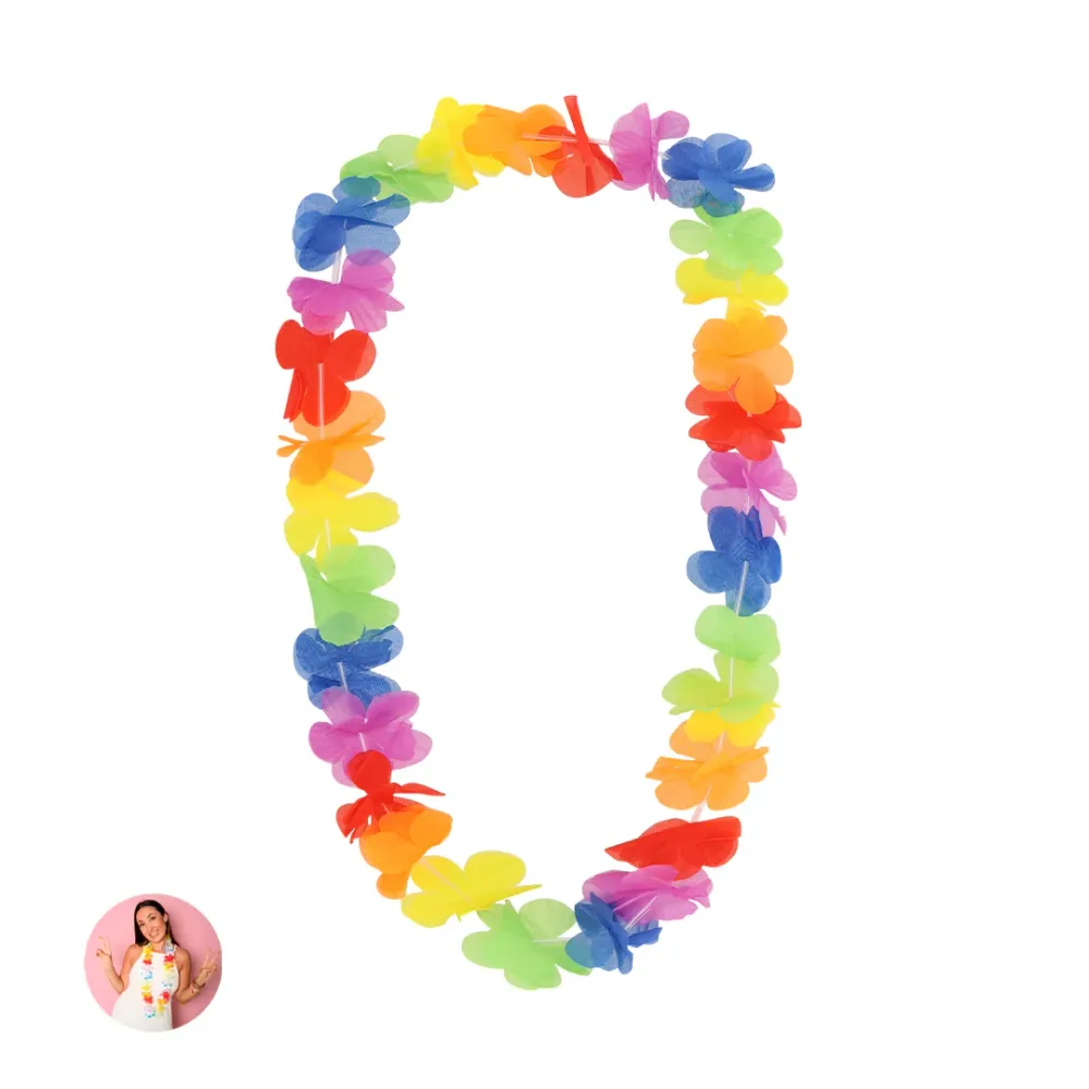 Colar Havaiano de Flores Leve e Confortável
