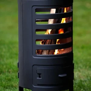 Coluna de incêndio Gussisen com caixa de cinzas para Garden & Terrace (61cm)