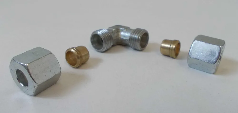 Conexão de parafuso ângulo W-8 para estragar os tubos de cobre 8mm