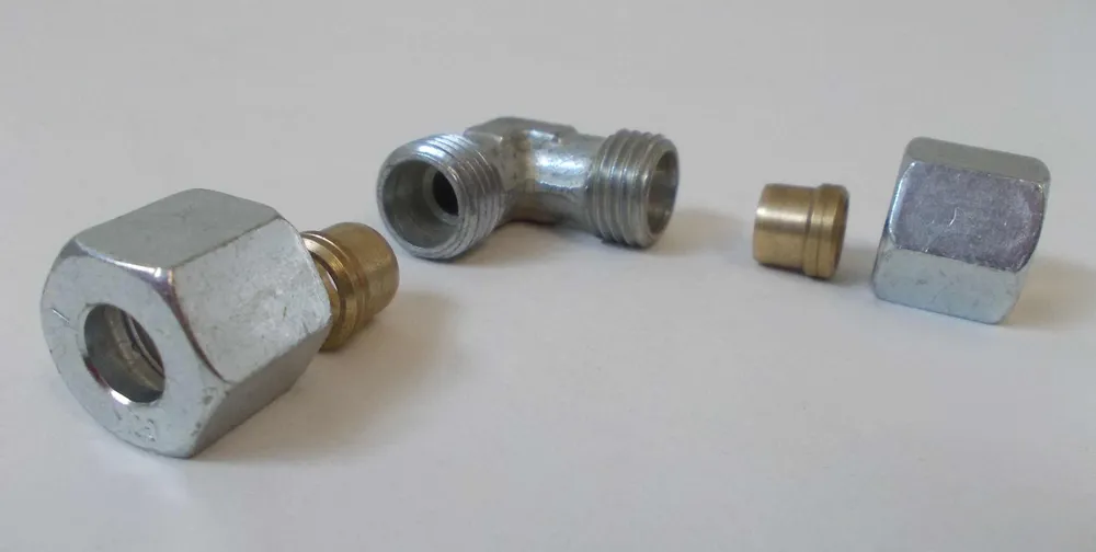 Conexão de parafuso ângulo W-8 para estragar os tubos de cobre 8mm