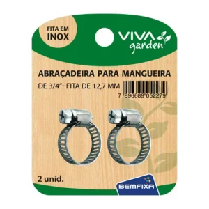 CONJUNTO ABRAÇADEIRA INOX 3/4 2 PEÇAS 5227 BEMFIXA