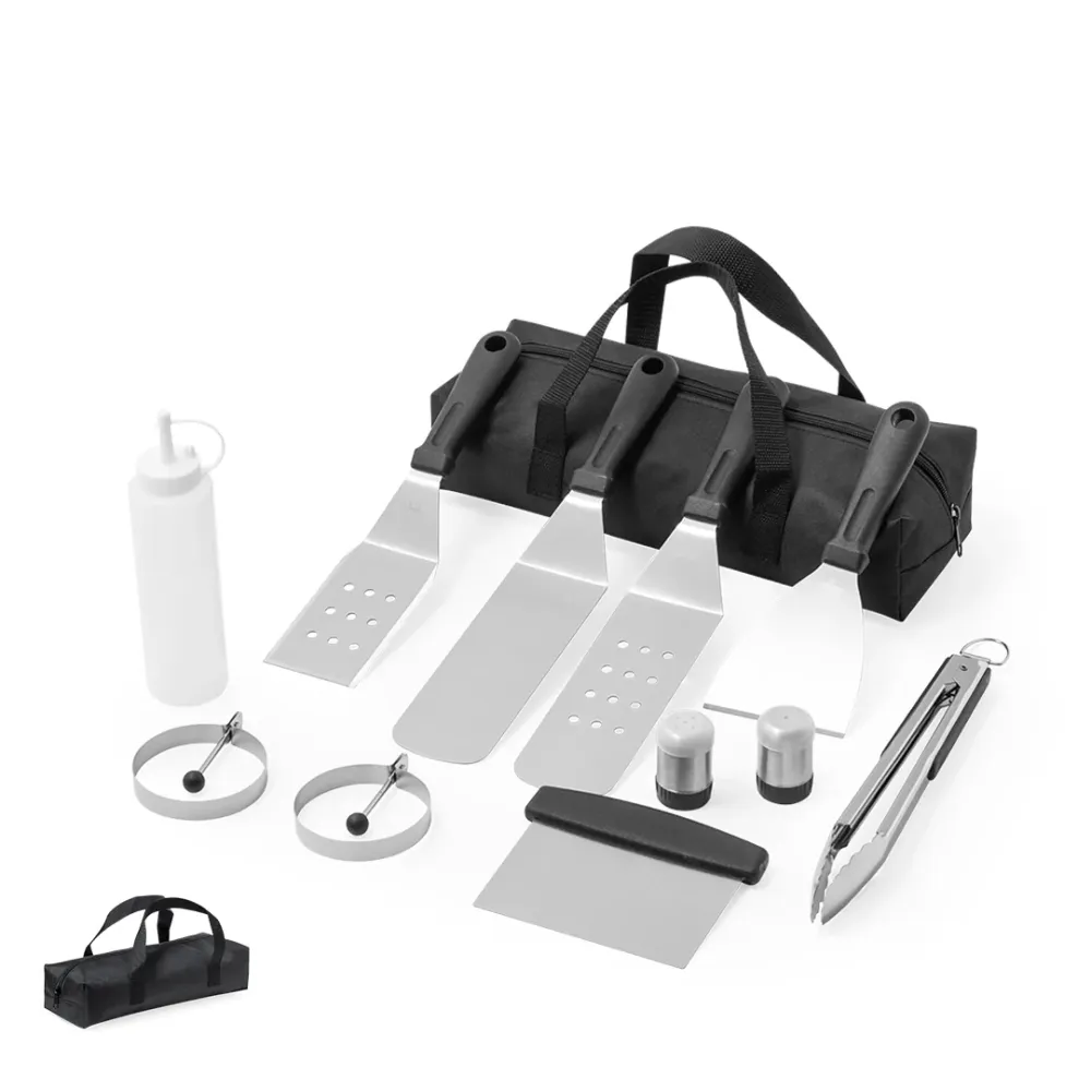 Conjunto Barbecue Raiken em ço Inox com 11 Peças