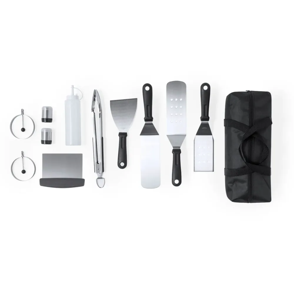 Conjunto Barbecue Raiken em ço Inox com 11 Peças