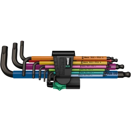 Conjunto de chaves Allen métricas 950/9 Hex-Plus Multicolor Wera