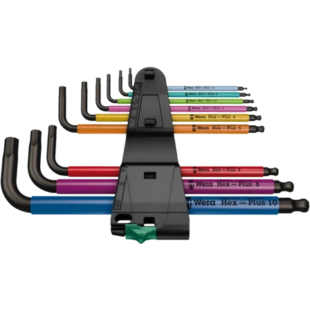 Conjunto de chaves Allen métricas 950/9 Hex-Plus Multicolor Wera