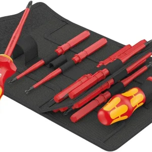 Conjunto de chaves de fendas isoladas 2 pegas e 14 lâminas Wera Kaftform Turbo e 1 ref.057484