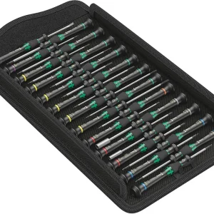 Conjunto de chaves de fendas para aplicações electrónicas 25 peças Wera Kraftform Micro Big Pack 1 ref.134000