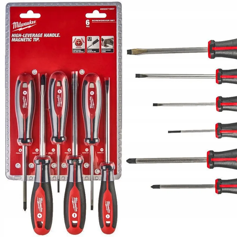 Conjunto de 6 chaves de fendas Tri-Lobe Milwaukee