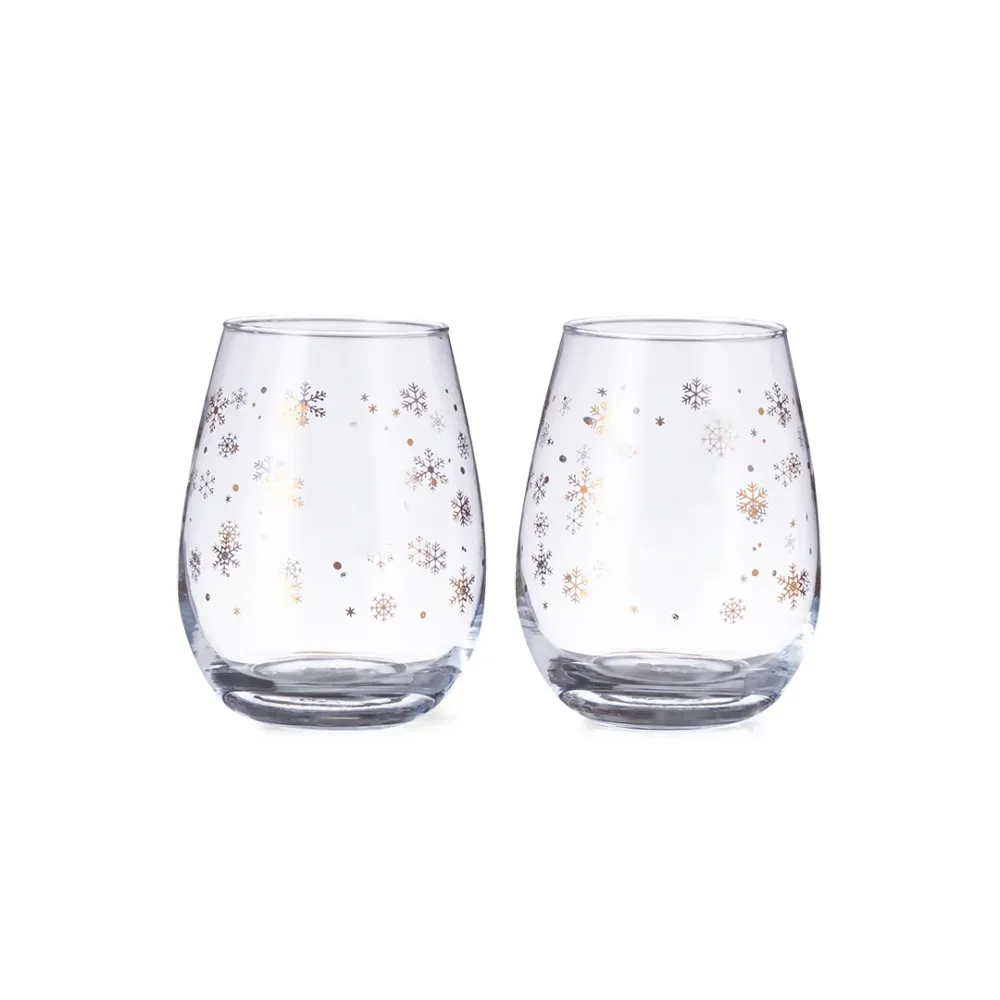 Conjunto de 2 Copos de Neve em Cristal 500ml