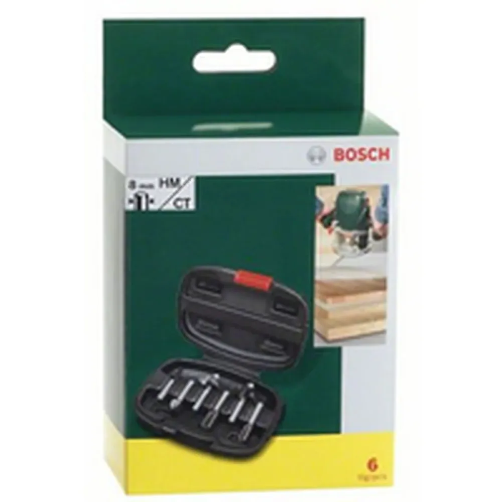 Conjunto de fresas multiusos BOSCH 8 mm 6 Peças