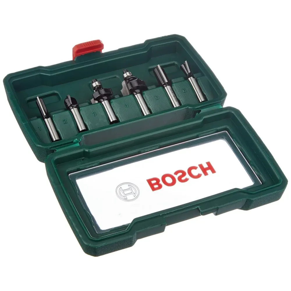 Conjunto de fresas multiusos BOSCH 8 mm 6 Peças