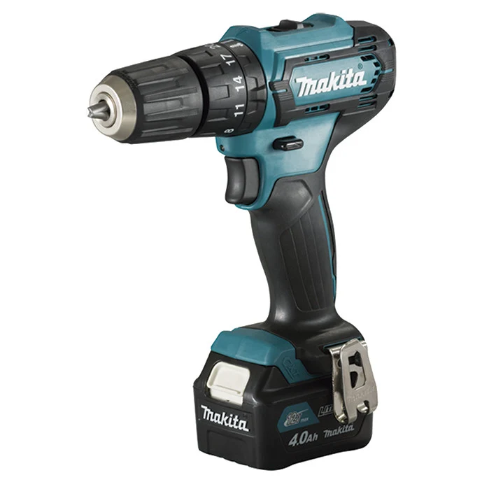Conjunto de furadeira de martelo + chave de fenda de impacto 12V + caixa de metal + 2 baterias Makita CLX228SMX1 4Ah