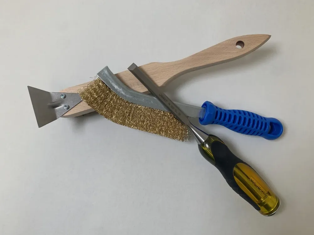 Conjunto de limpeza de 3 peças para fogões óleo e recipientes de queimador