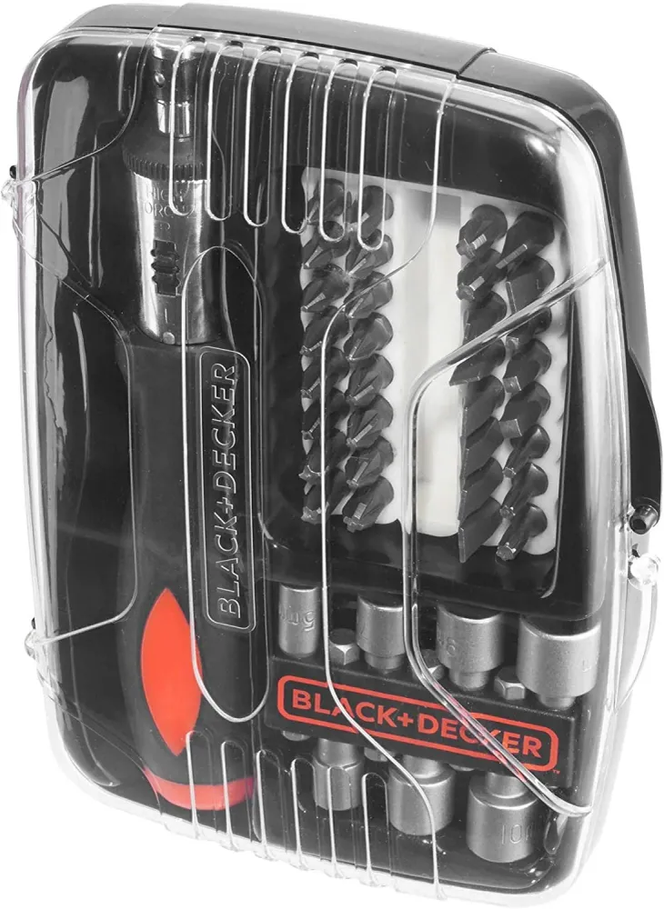 Conjunto de 40 peças para aparafusar com chave de fendas de catraca A7062 Black+Decker